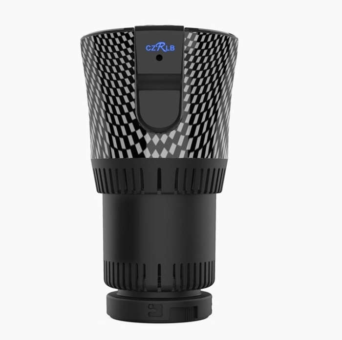 Portable 12V Car Smart Dual-purpose Heating Cooling Cup Holder (Black)