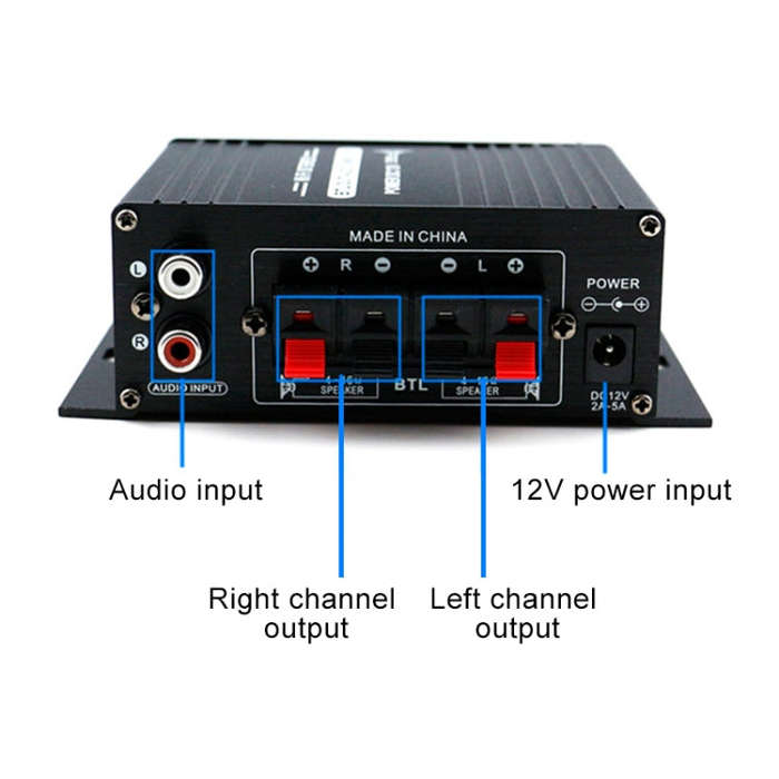 AK170 Car Mini HIFI Amplifier Audio DC 12V