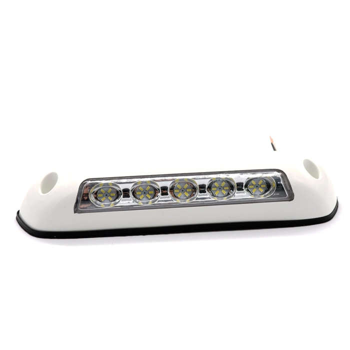 DC 12V 2.6W 6000K IP67 Marine RV Waterproof LED Stair Deck Dome Light Ceiling  Lamp, White Shell ...