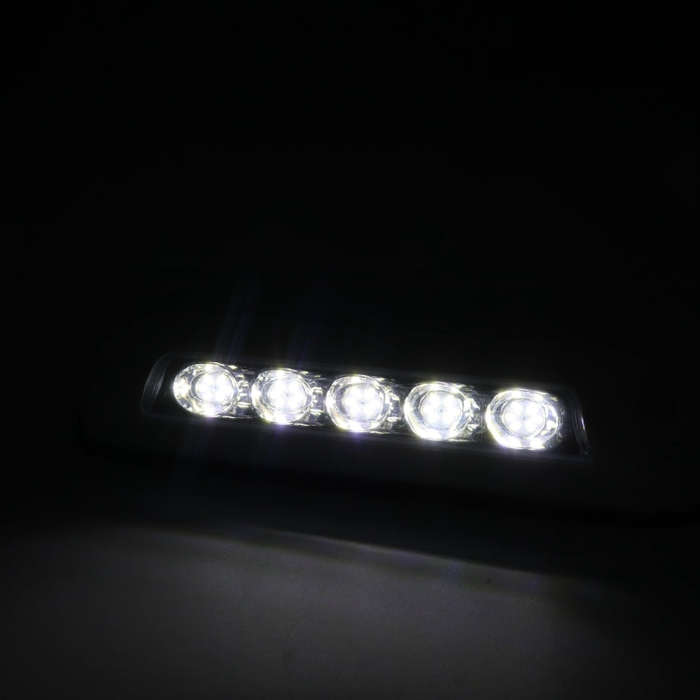 DC 12V 2.6W 6000K IP67 Marine RV Waterproof LED Stair Deck Dome Light Ceiling  Lamp, White Shell ...