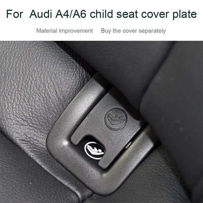 Car Rear Children Seat Isofix Cover for Audi A6 2013-2018(Grey)