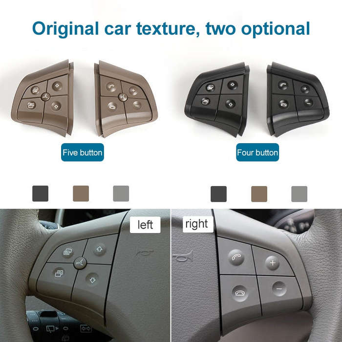 Car Right Side 5-button Steering Wheel Switch Buttons Panel 1648200110 for Mercedes-Benz W164, Le...