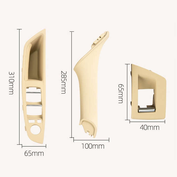 Car High Configuration Version Inside Doors Handle Pull Trim Cover 5141 7225 873 for BMW F10 F18,...