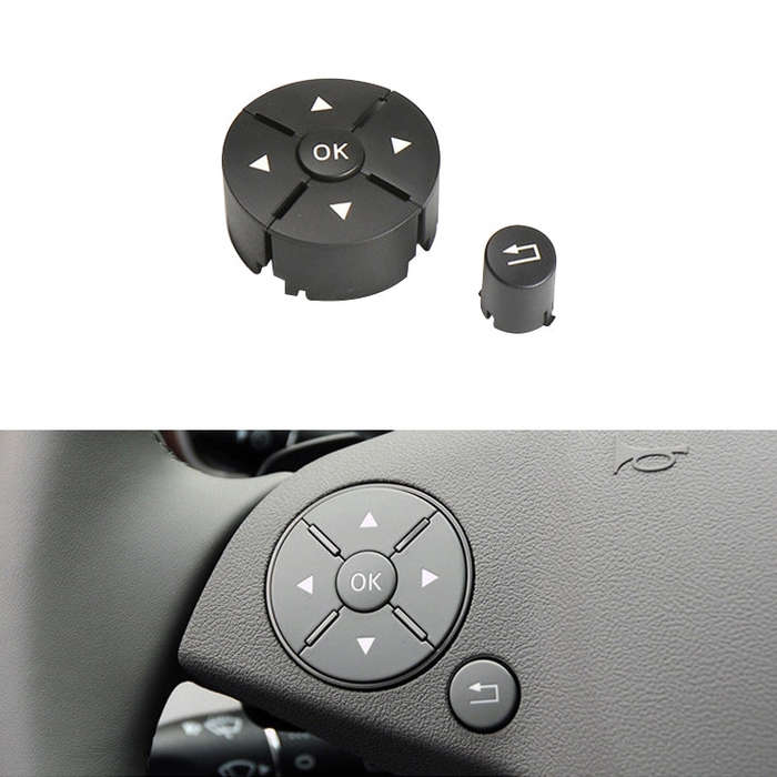 Car Left Side Steering Wheel Switch Buttons Panel for Mercedes-Benz W204 2007-2014, Left Driving(...