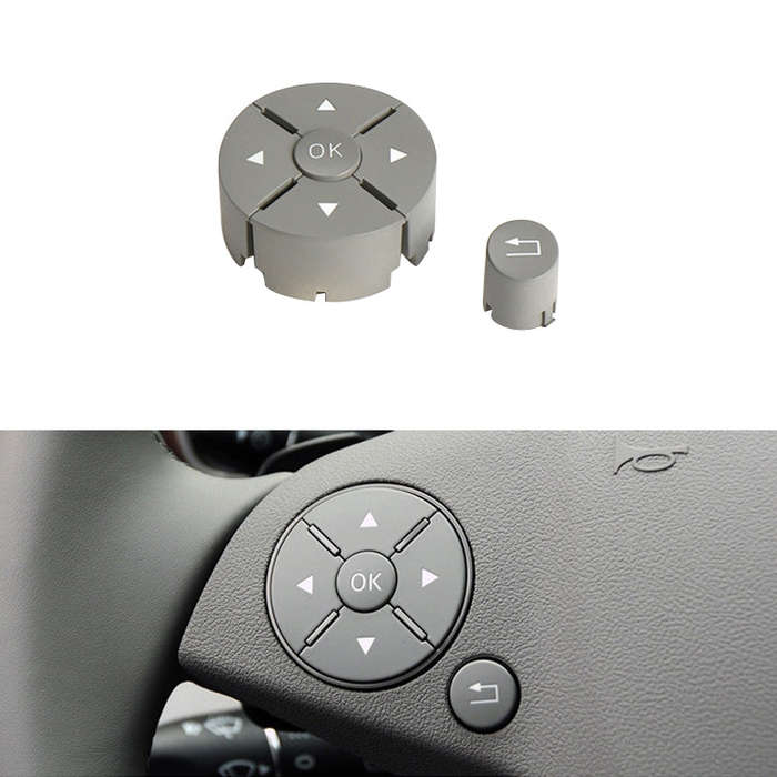 Car Left Side Steering Wheel Switch Buttons Panel for Mercedes-Benz W204 2007-2014, Left Driving(...