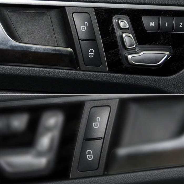 Car Left Side Door Lock Switch Buttons 2049058402 for Mercedes-Benz W204, Left Driving (Red)