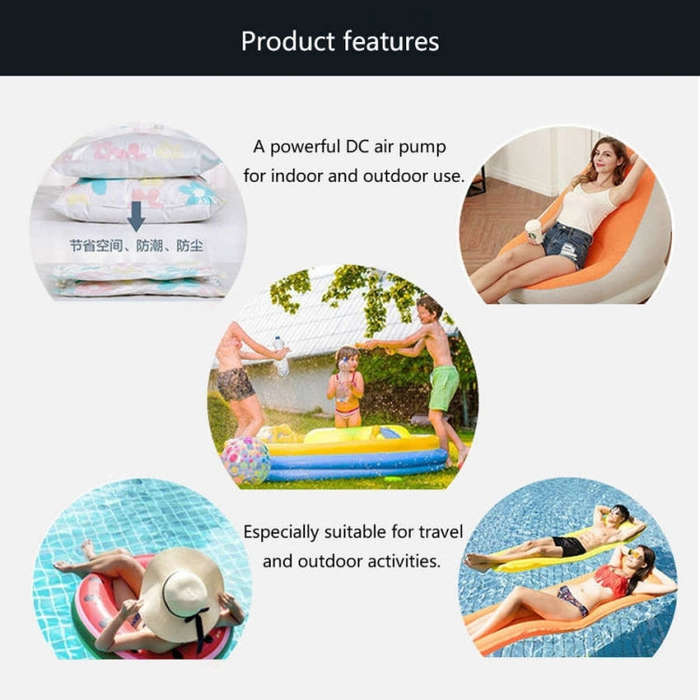 HT-426 USB Electric Air Pump for Rubber Boat Inflatable Bed (White)