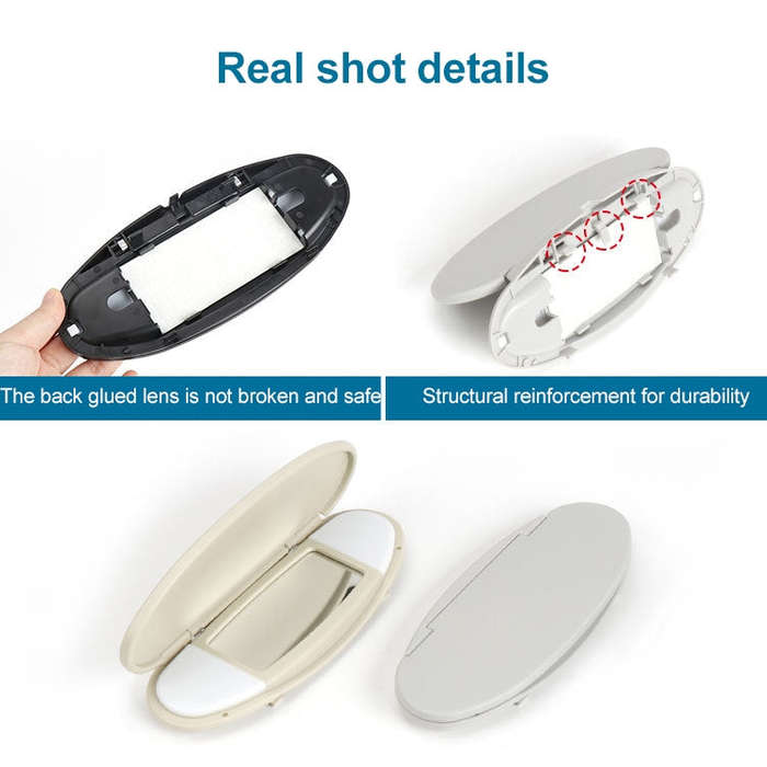 Car Sunshade Makeup Mirror Sun Visor for BMW mini R50R56, Left Driving (Beige)