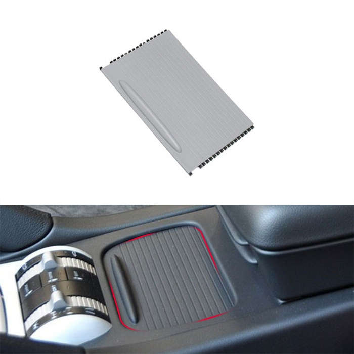 Car Center Console Water Cup Holder Cover Trim for Porsche Cayenne 2003-2010, Left Driving (Grey)