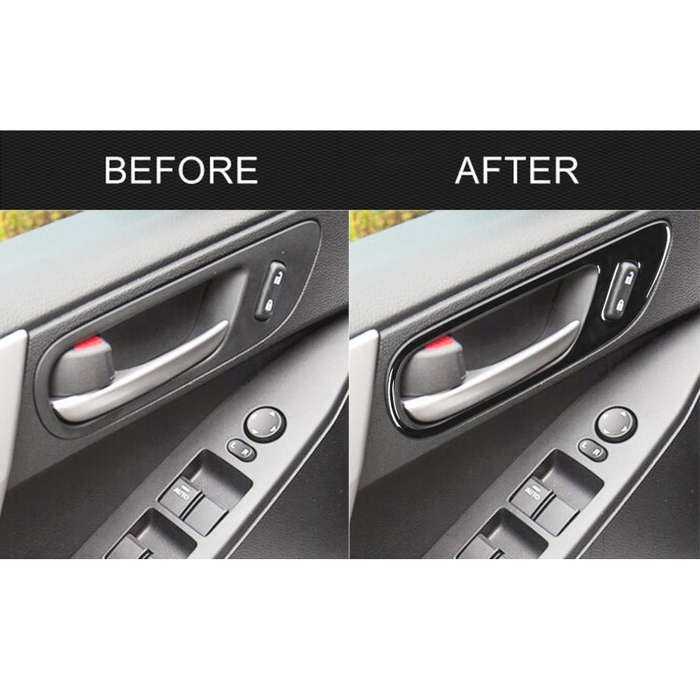 For Mazda 3 Axela 2010-2013 4 in 1 Car Door Handle Decorative Sticker, Left and Right Drive Unive...