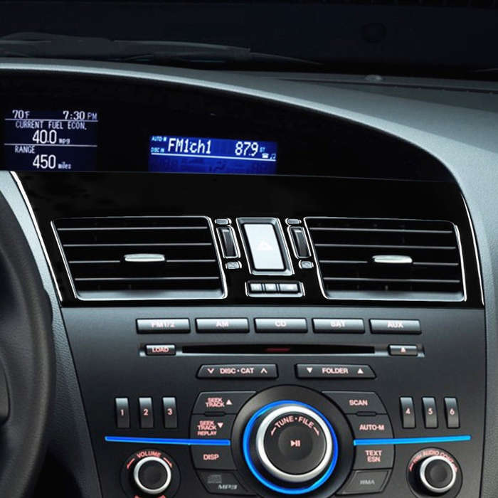 For Mazda 3 Axela 2010-2013 2 in 1 Car Central Vent Set A Decorative Sticker, Left Drive