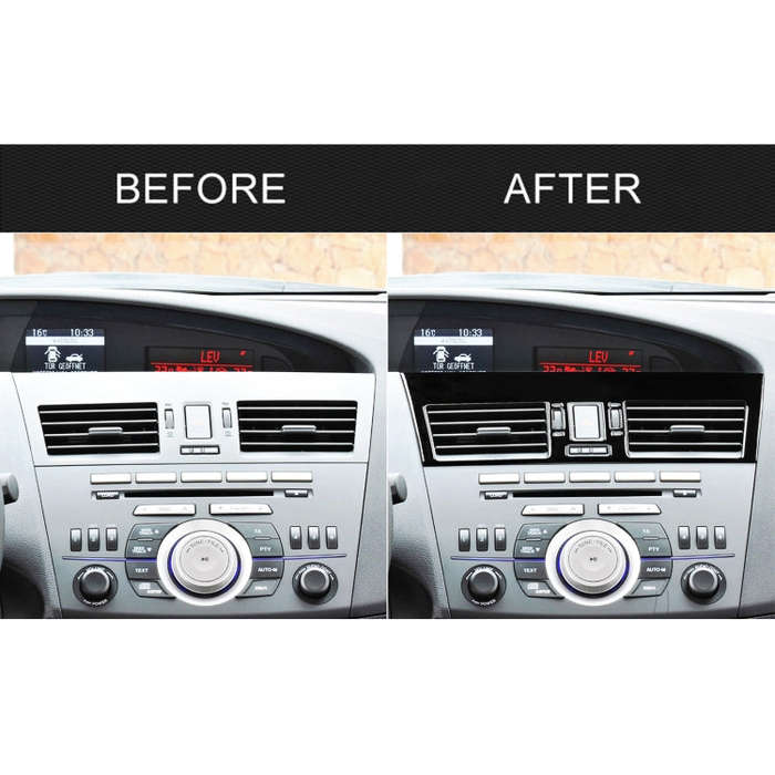 For Mazda 3 Axela 2010-2013 2 in 1 Car Central Vent Set A Decorative Sticker, Left Drive