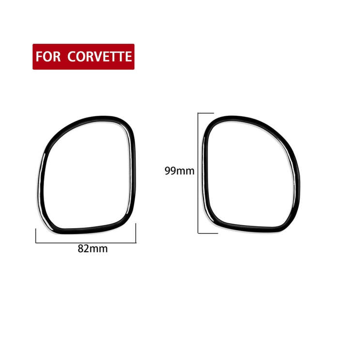 For Chevrolet Corvette C5 1998-2004 Car Copilot Air Outlet Ring Decorative Sticker, Left Drive