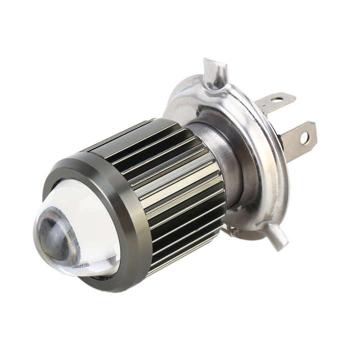 H4 DC12-80V / 10W / 6000K / 3000K / 800LM Bicolor Motorcycle Headlights with Projector Lens