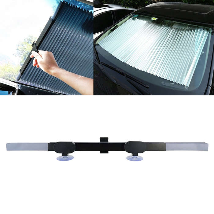 Car Sucker Suction Cups Retractable Windshield Sun Shade Block Sunshade Cover for Solar UV Protec...