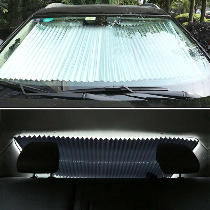 Car Sucker Suction Cups Retractable Windshield Sun Shade Block Sunshade Cover for Solar UV Protec...