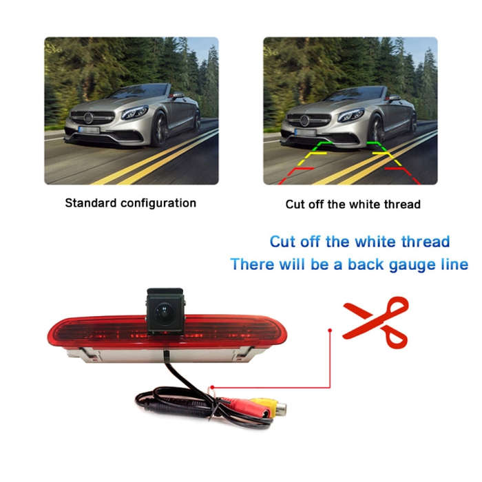PZ472 Car Waterproof 170 Degree Brake Light View Camera for Fiat / Opel