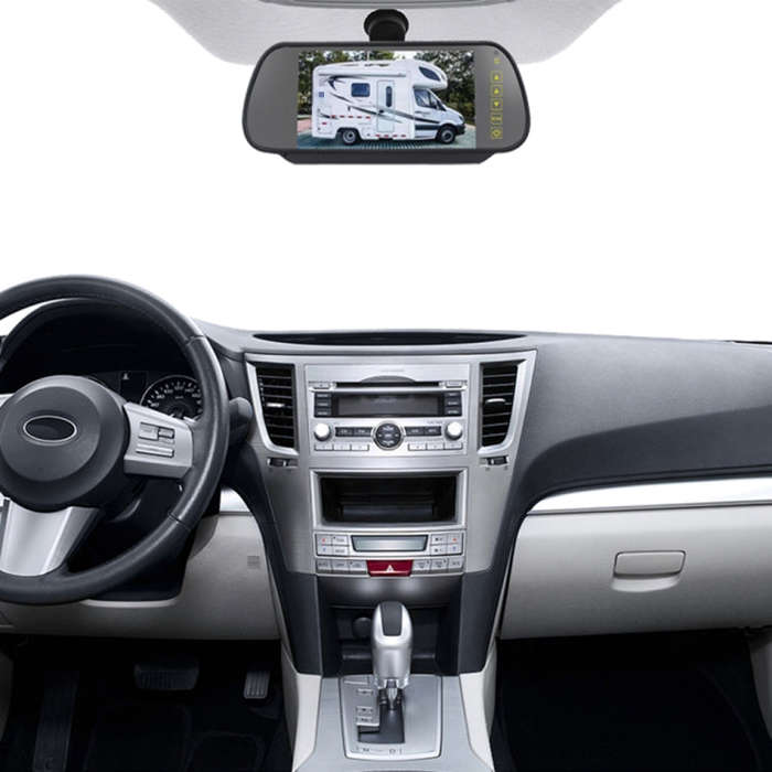 PZ474 Car Waterproof 170 Degree Brake Light View Camera + 7 inch Rearview Monitor for Iveco Daily...