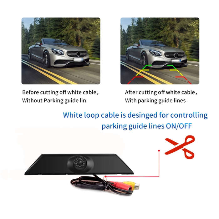 PZ474 Car Waterproof 170 Degree Brake Light View Camera + 7 inch Rearview Monitor for Iveco Daily...