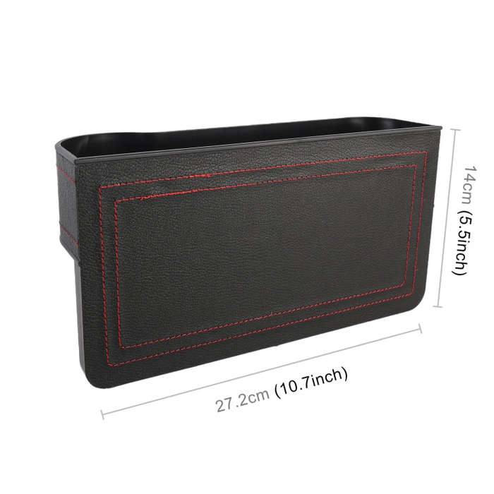 2 PCS Car Multi-functional Principal And Deputy Driver Seat Console Leather Box (Black)