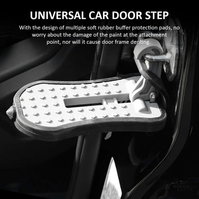 Multi-functional Car Door Sill Step Pedals Pads with Safety Hammer(Red)