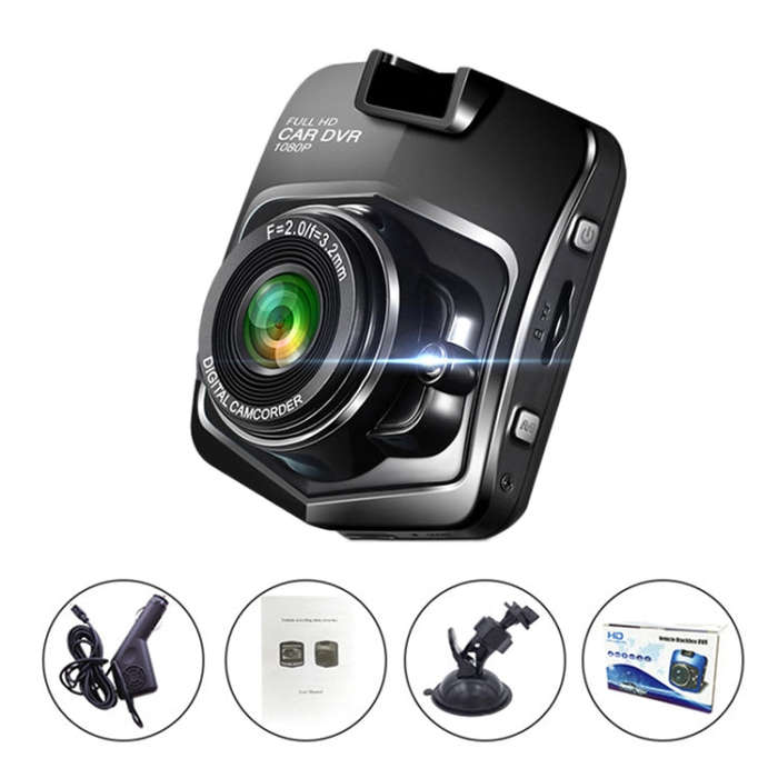 2.2 inch Car 480P Single Recording Shield Driving Recorder DVR Support Parking Monitoring / Loop ...