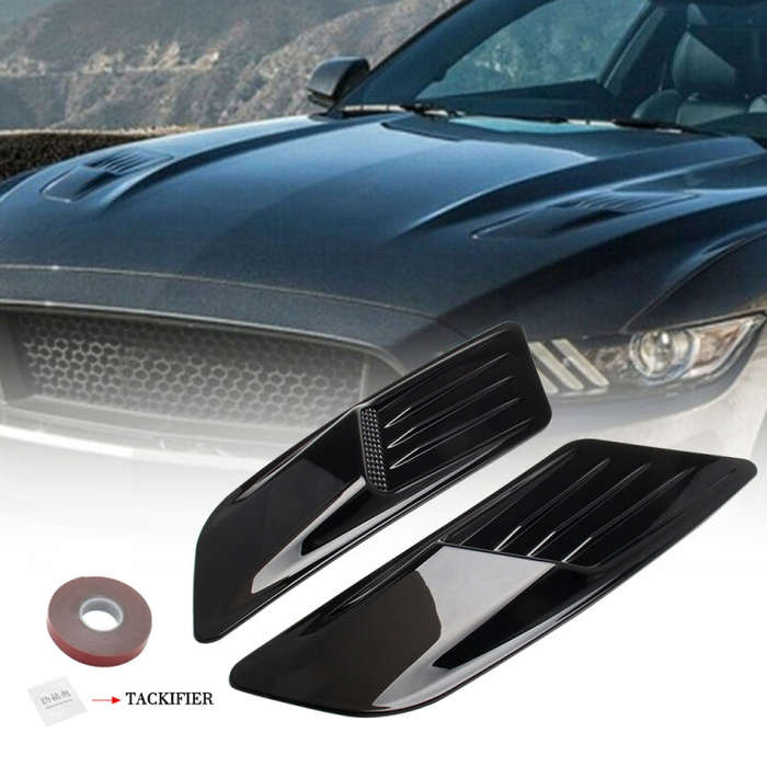 2 PCS Car Decorative Air Flow Intake Scoop Bonnet Side Fender Vent Hood Set for Ford Mustang 2015...