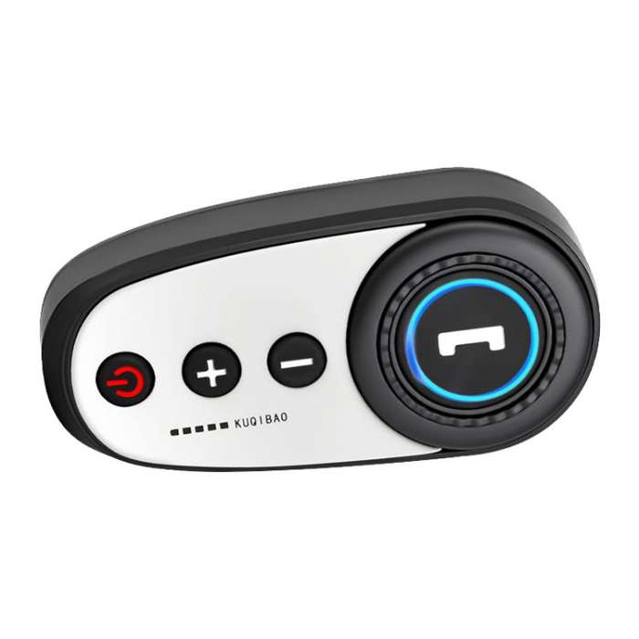 K10 Motorcycle Bluetooth Helmet Headset, White Hidden Microphone