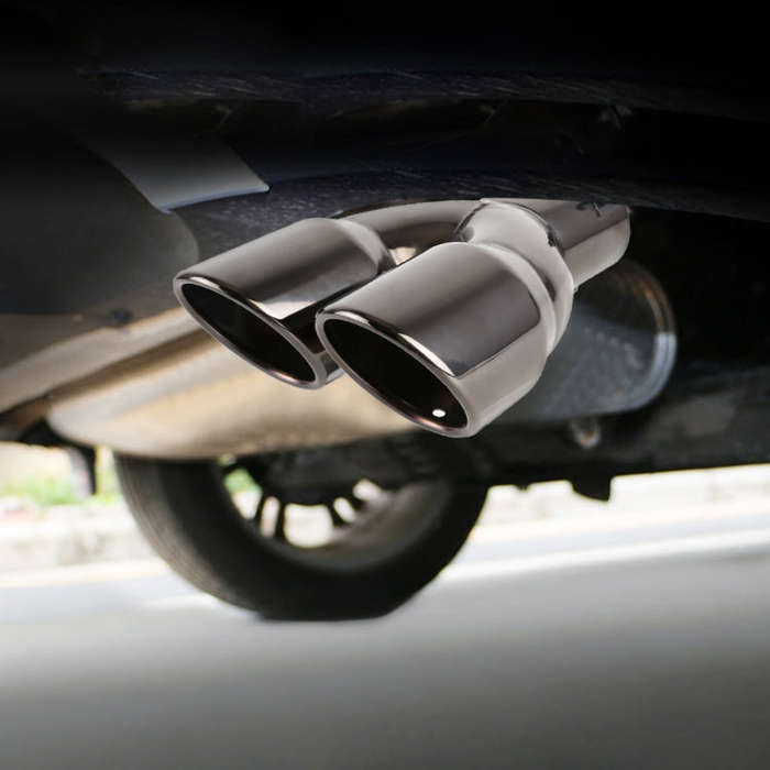 Universal Car Styling Stainless Steel Straight Exhaust Tail Muffler Tip Pipe, Inside Diameter: 7....