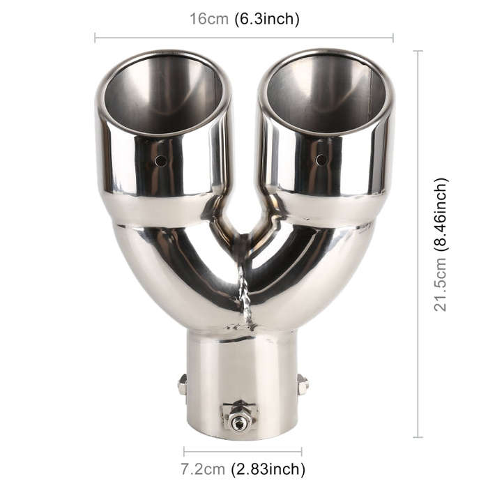 Universal Car Styling Stainless Steel Straight Exhaust Tail Muffler Tip Pipe, Inside Diameter: 7....