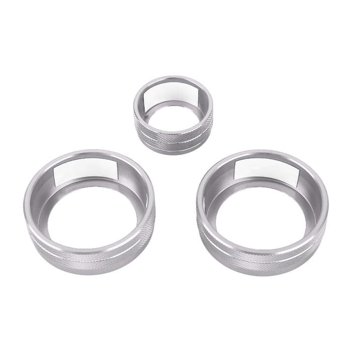 3 PCS Car Metal Air Conditioner Knob Case for Honda CR-V 2017-2021 (Silver)
