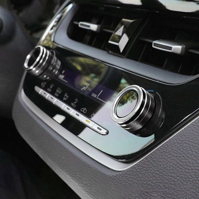 2 PCS Car Metal Air Conditioner Knob Case for Toyota Corolla / Levin / Allion / Yaris 2019-2021 (...