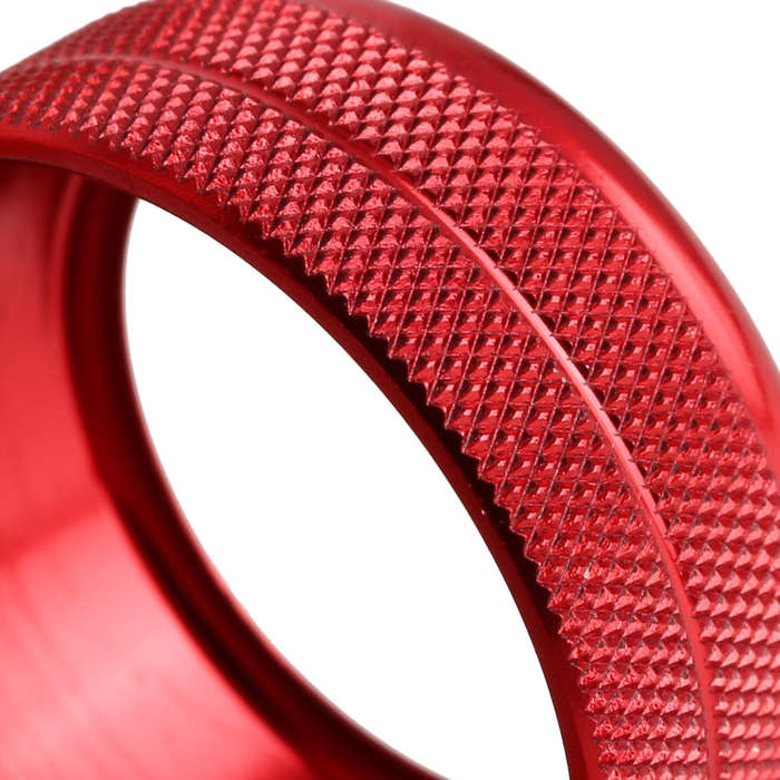3 PCS Car Metal Air Conditioner Knob Case for BMW X1 / X2 / GT (Red)