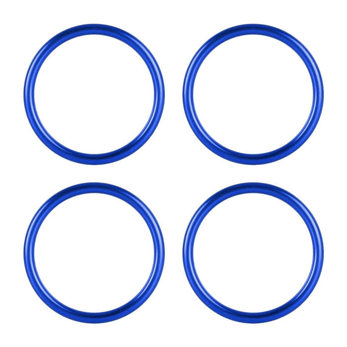 4 PCS / Set Air Conditioning Vent Metal Decorative Ring for Audi A1(Blue)
