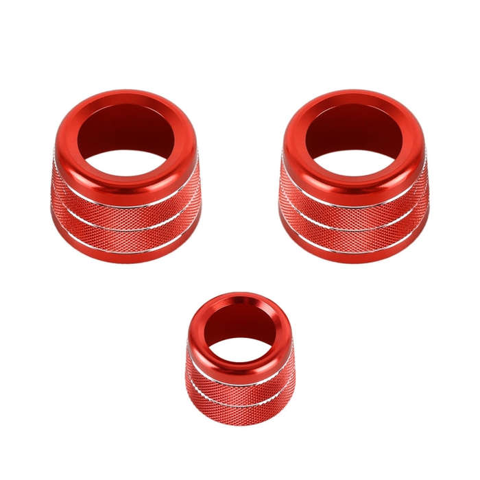 3 PCS / Set Air Conditioning Knob Metal Decorative Ring for BMW X3 / X4 / 5 Series / 7 Series / 6...