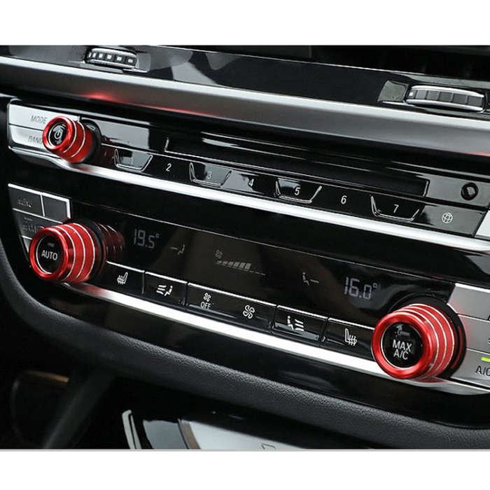 3 PCS / Set Air Conditioning Knob Metal Decorative Ring for BMW X3 / X4 / 5 Series / 7 Series / 6...