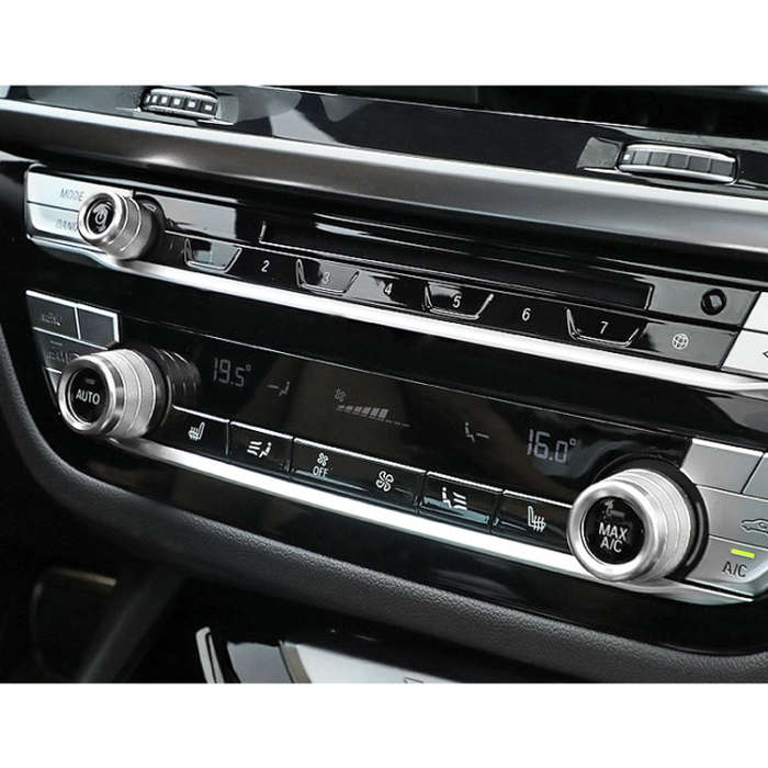 3 PCS / Set Air Conditioning Knob Metal Decorative Ring for BMW X3 / X4 / 5 Series / 7 Series / 6...