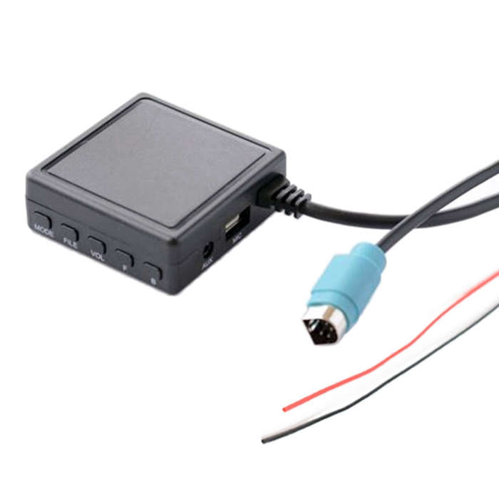 Car AUX Wireless Bluetooth Music Audio Cable + MIC Phone Control Change Song for Alpine KCE-236B ...