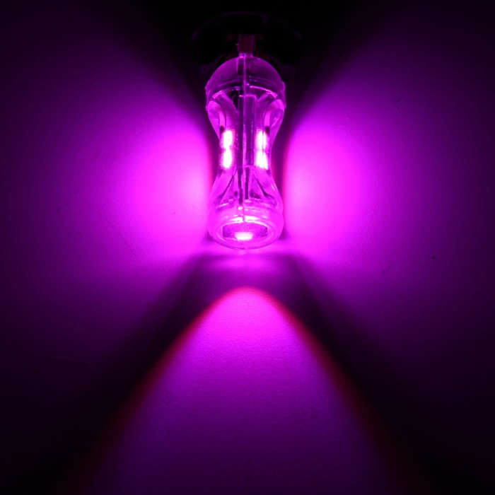 10 PCS T10 DC12V / 1W Car Clearance Light 5LEDs SMD-3030 Lamp Beads (Pink Light)