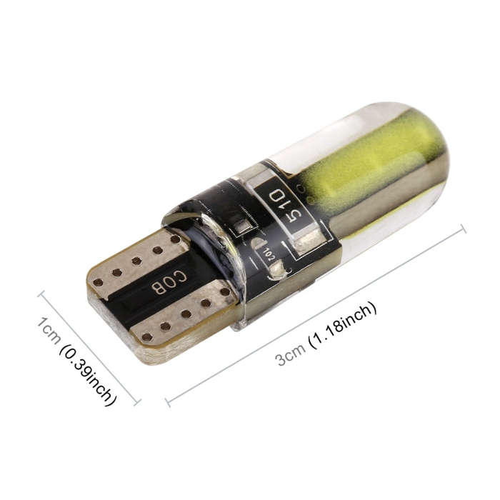 10 PCS T10 DC12V / 1W Car Clearance Light COB Lamp Beads (White Light)