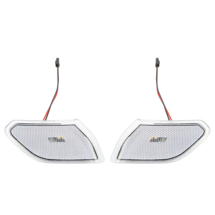 Car Transparent Wheel Eyebrow Side Light Turn Signal Leaf Plate Lamp for Jeep Wrangler JL 2018-