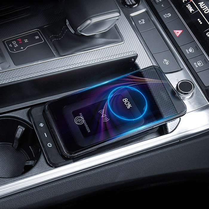 HFC-1052 Car Qi Standard Wireless Charger 15W / 10W Quick Charging for Audi A6L 2019-2022, Left D...