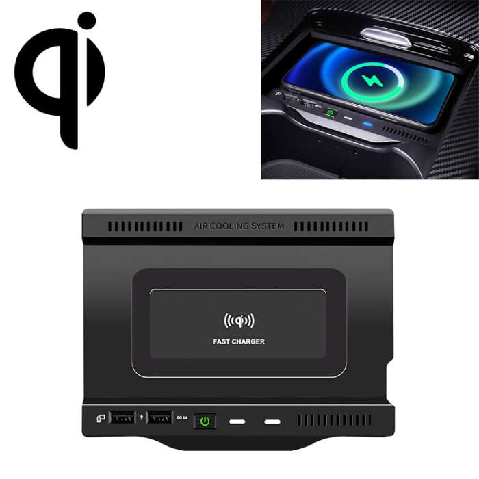 HFC-1020 Car Qi Standard Wireless Charger 10W Quick Charging for Mercedes-Benz A Class 2019-2022,...