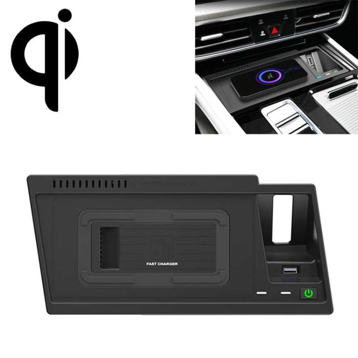 HFC-1033 Car Qi Standard Wireless Charger 10W Quick Charging for Volkswagen Teramont 2021, Left D...