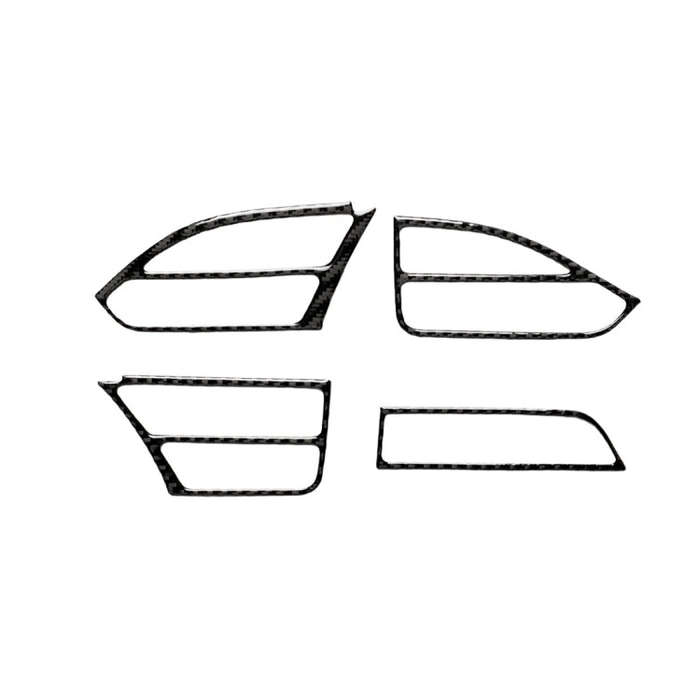 4 PCS Carbon Fiber Car Central Control Instrument Outlet Decorative Sticker for Tesla Model X, Su...