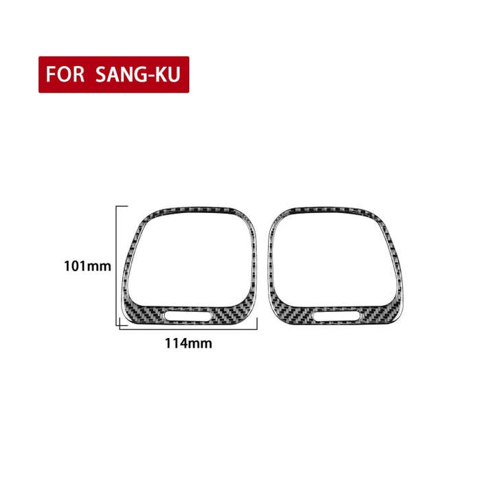 2 PCS / Set Carbon Fiber Car Left and Right Air Outlets Frame Decorative Sticker for Volkswagen S...