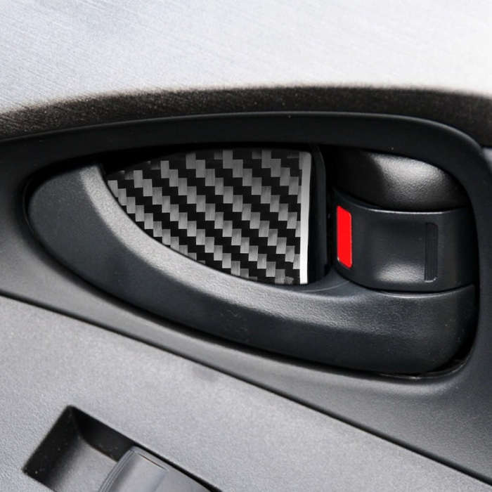 Carbon Fiber Car Inner Door Bowl Decorative Sticker for Toyota Old RAV4 2006-2013,Left and Right ...