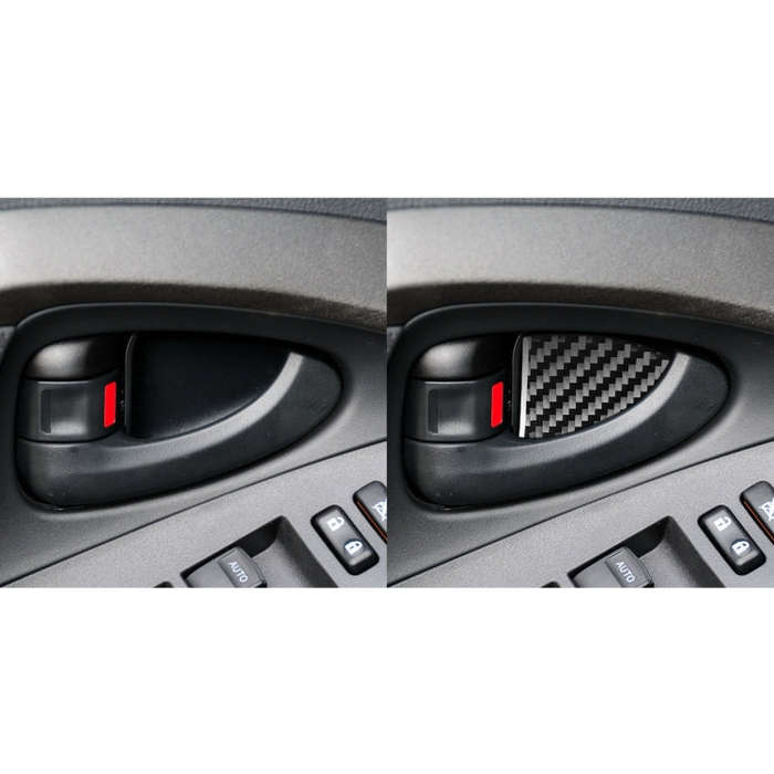 Carbon Fiber Car Inner Door Bowl Decorative Sticker for Toyota Old RAV4 2006-2013,Left and Right ...