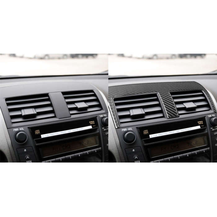 Carbon Fiber Car Central Control Air Outlet Decorative Sticker for Toyota Old RAV4 2006-2013,Left...