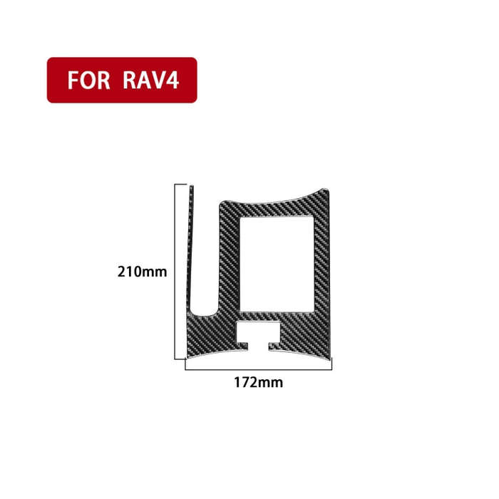 Carbon Fiber Car Handbrake Panel Decorative Sticker for Toyota Old RAV4 2006-2013,Left Drive